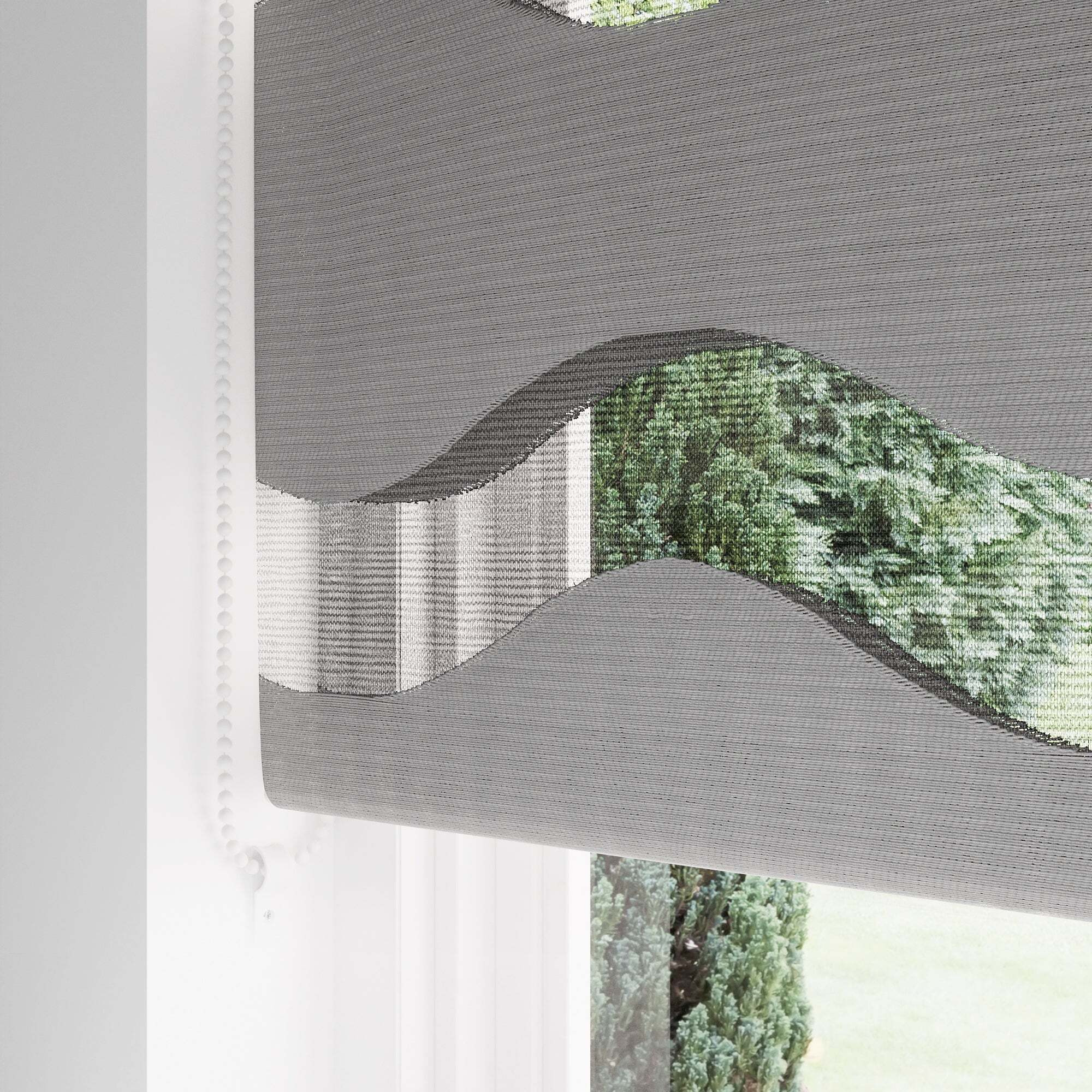 Wave Day & Night Dove Grey Roller Blind Grey by Dunelm