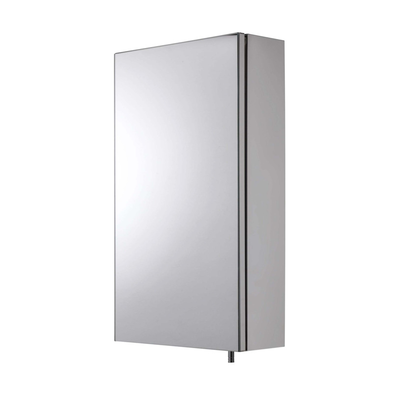 Anton Stainless Steel Single Door Silver by Dunelm