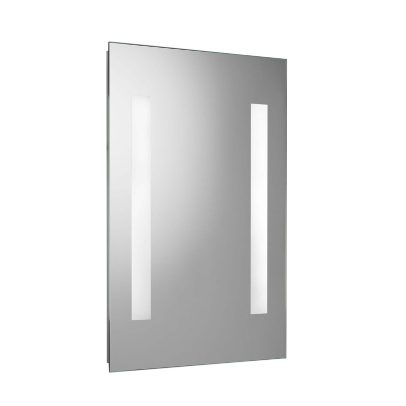 Malham Battery Operated LightUp Mirror, 30x45cm Clear by Dunelm