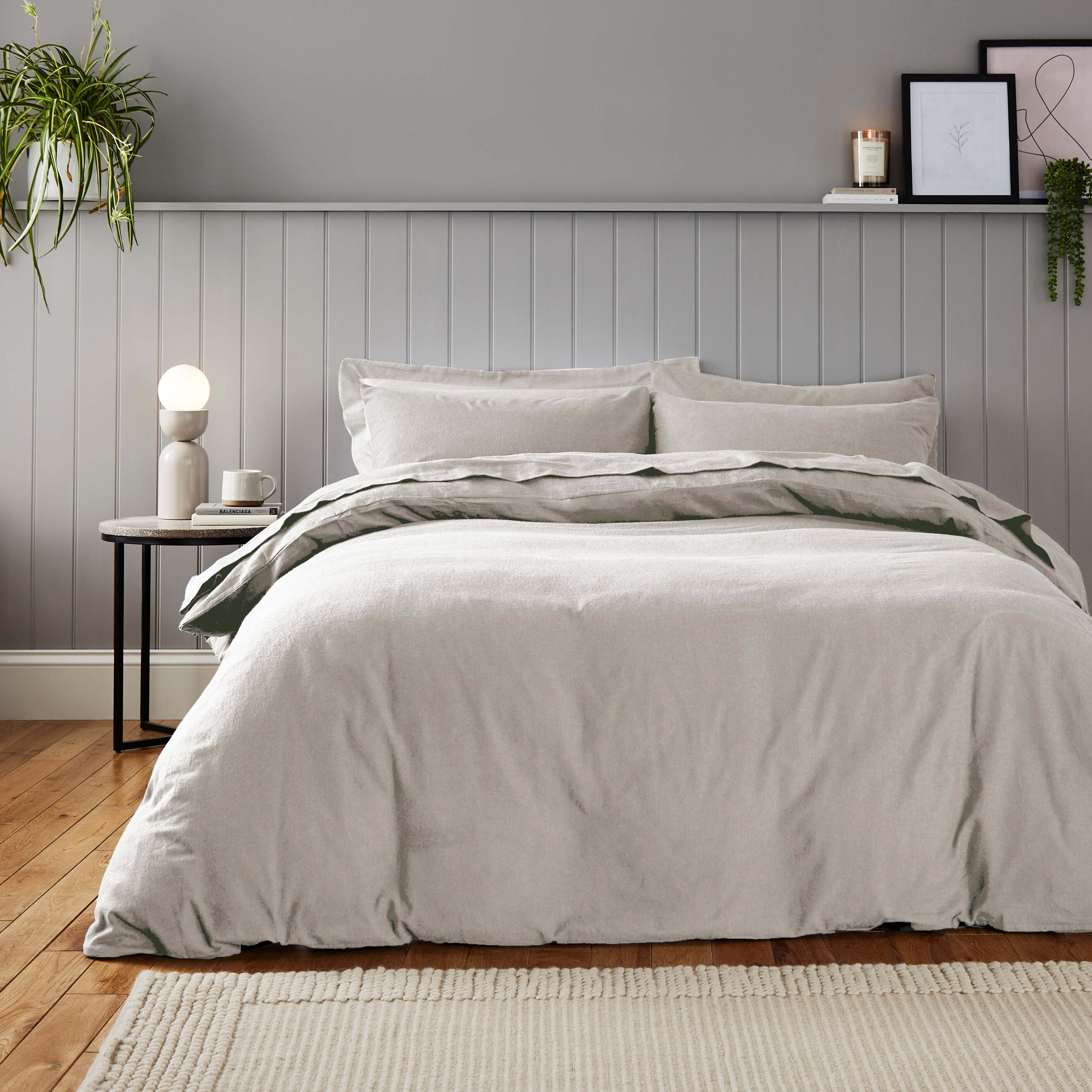Soft & Cosy Luxury Brushed Cotton Duvet Cover and Pillowcase Set ...