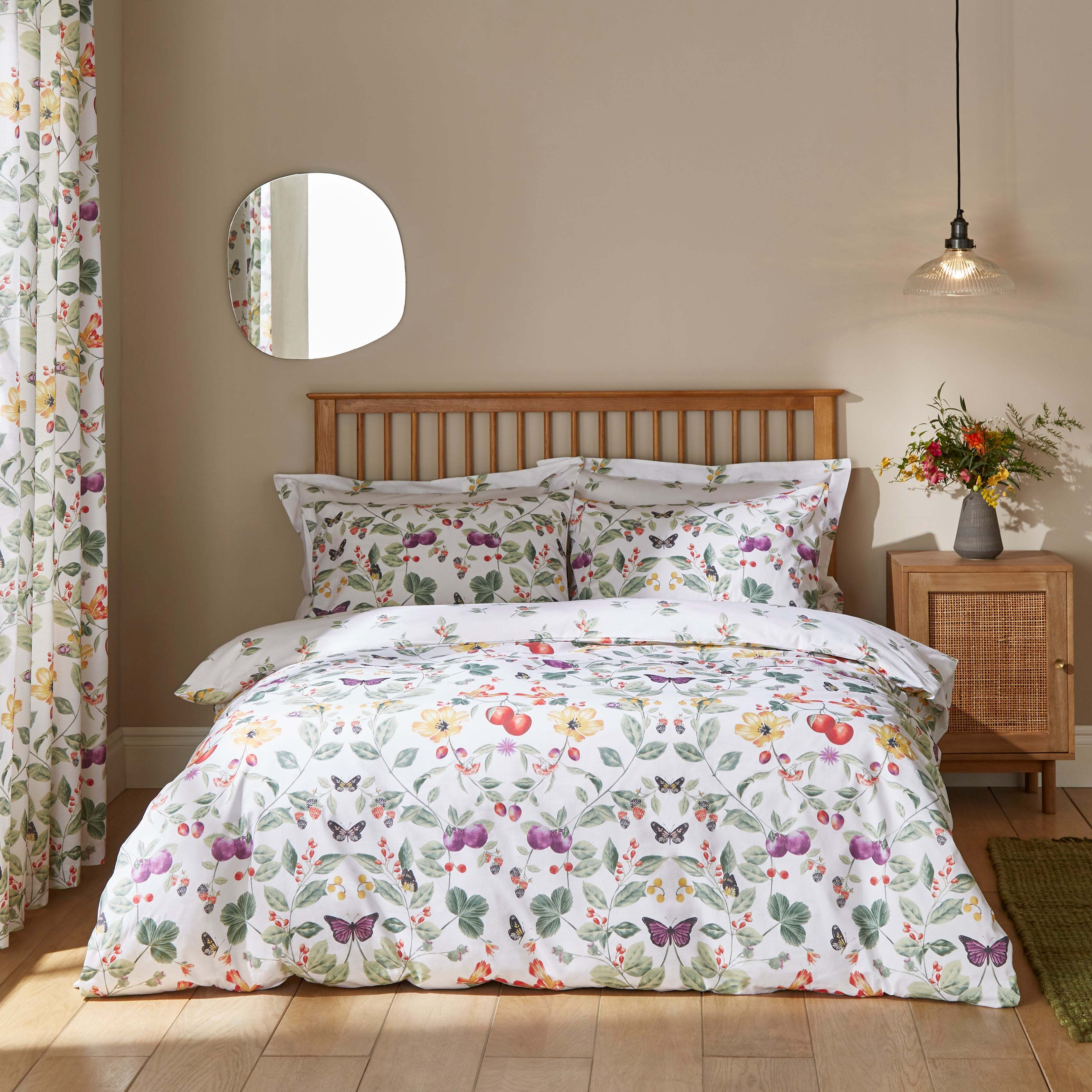 Autumn Botanical Sage Green Duvet Cover and Pillowcase Set Green by ...