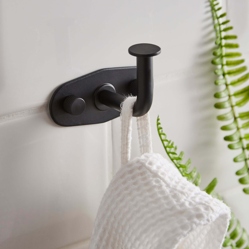 Bathroom Towel Hook Black by Dunelm