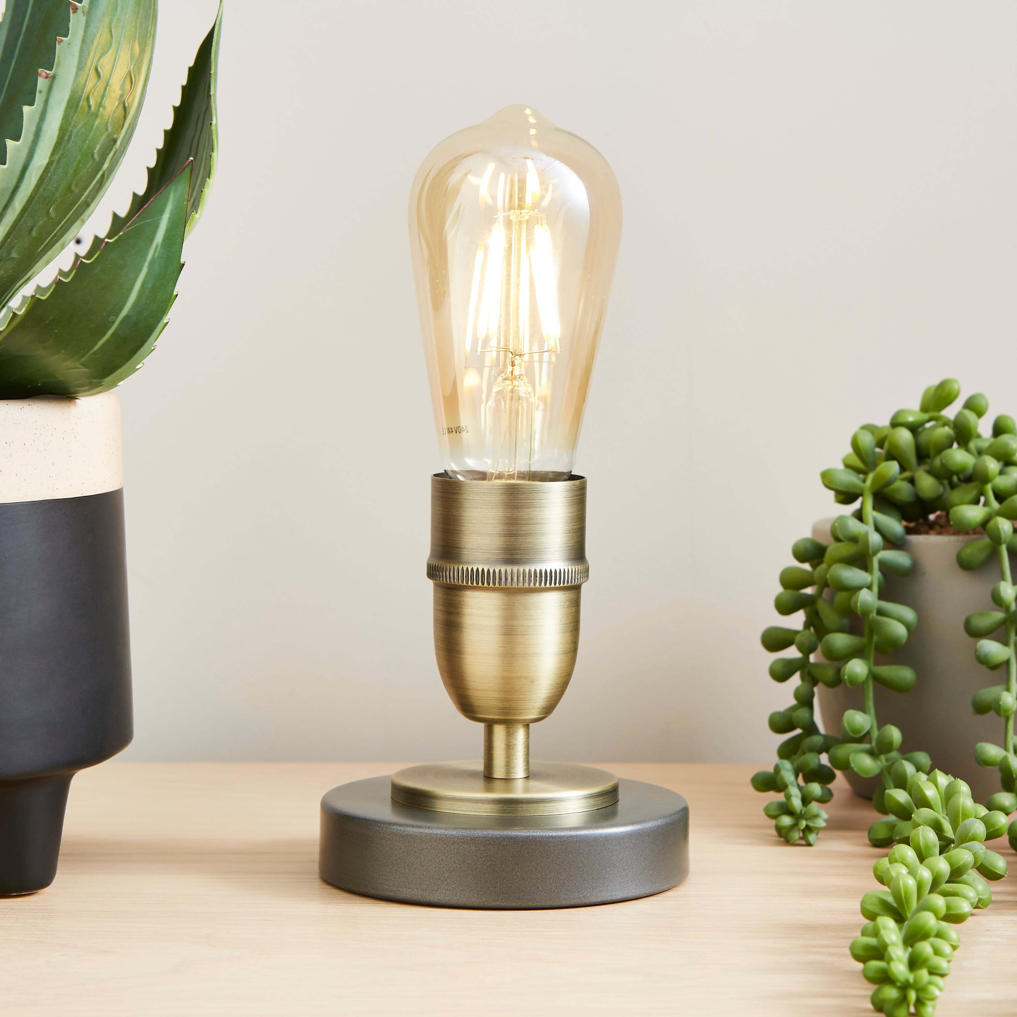 Marsden Industrial Table Lamp Black by Dunelm