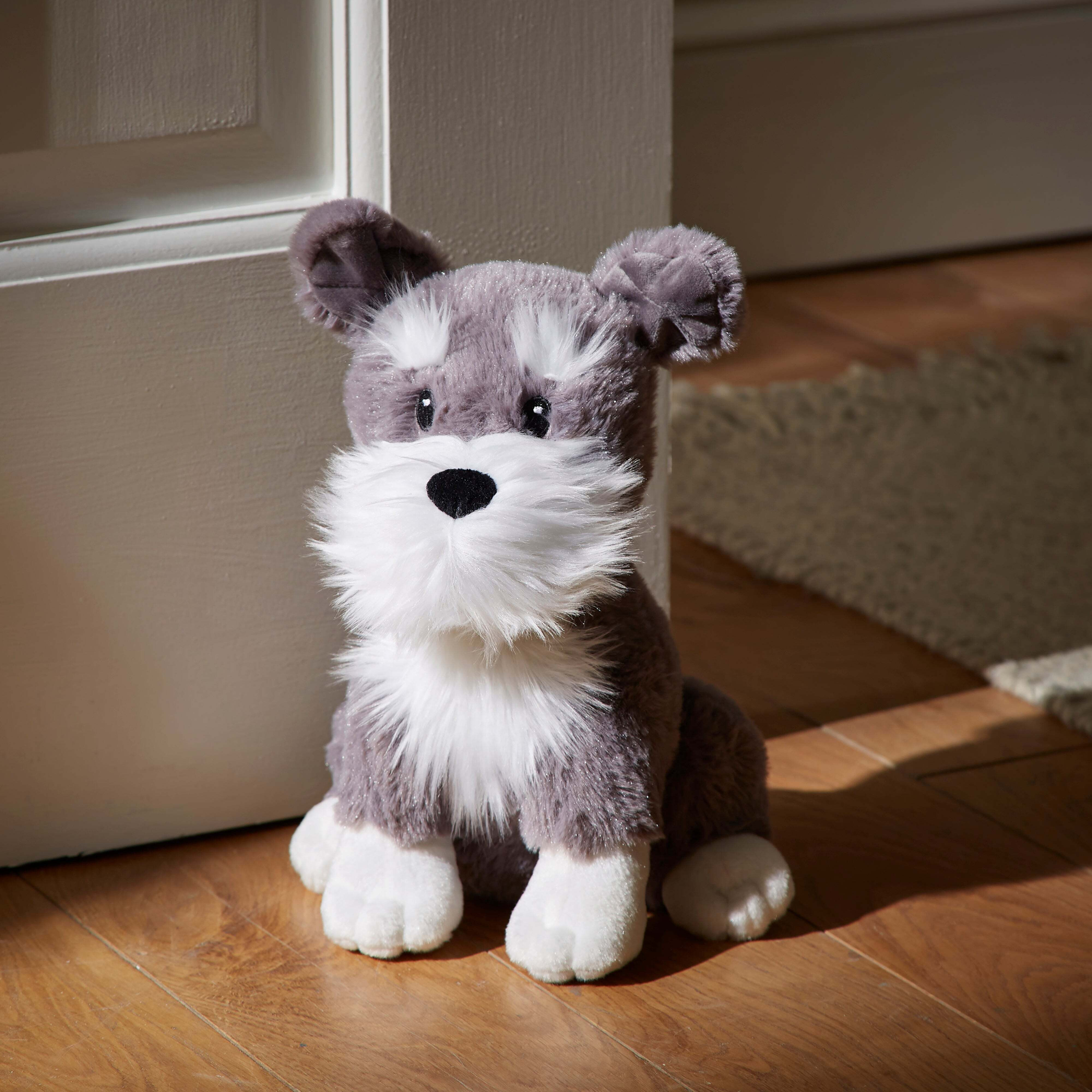 Dunelm Cyril the Schnauzer Dog Grey Door Stop 24cm x 18cm x 18cm Grey