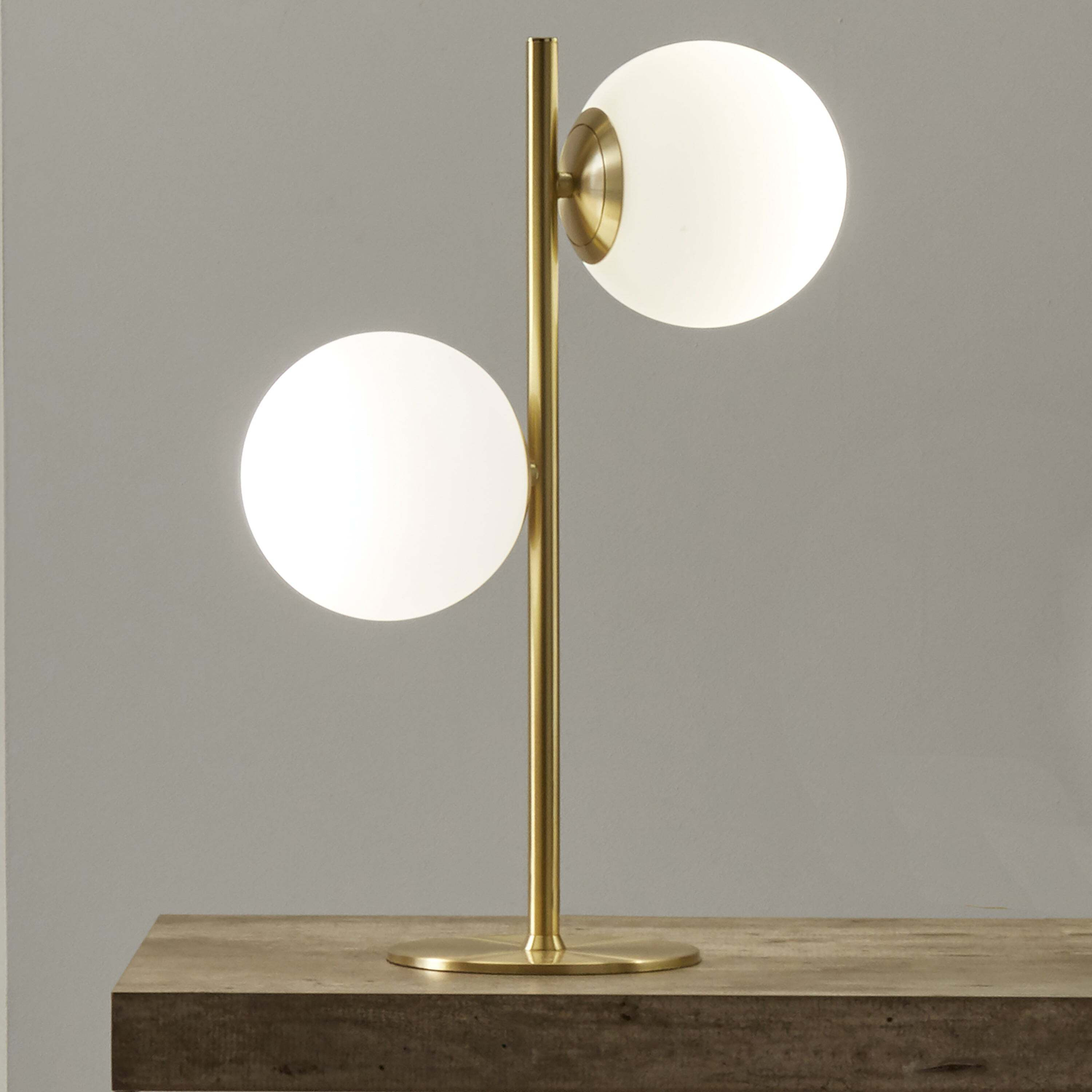 Asterope Metal Table Lamp Gold by Dunelm