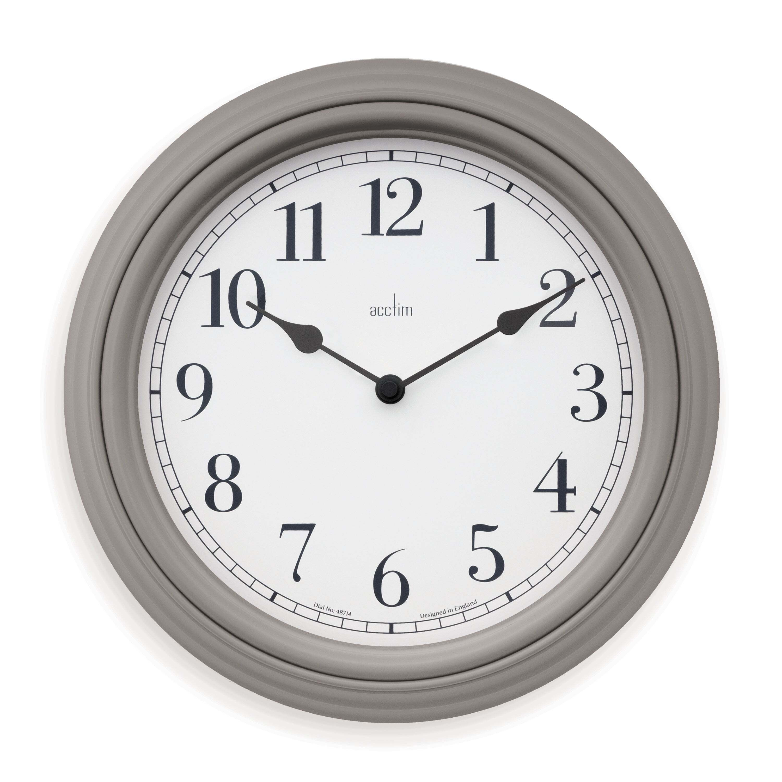 Acctim Devonshire Traditional Wall Clock Grey by Dunelm