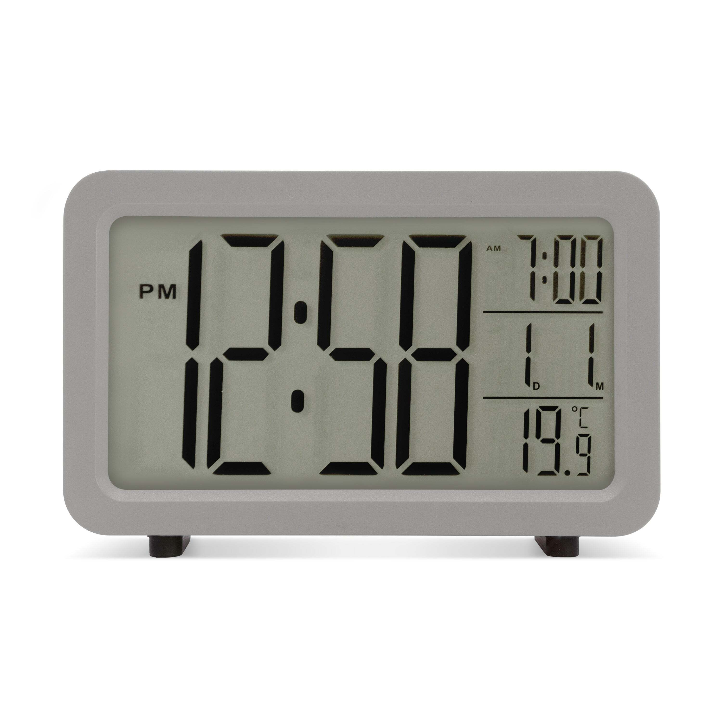 Acctim Harley Digital Alarm Clock Grey by Dunelm