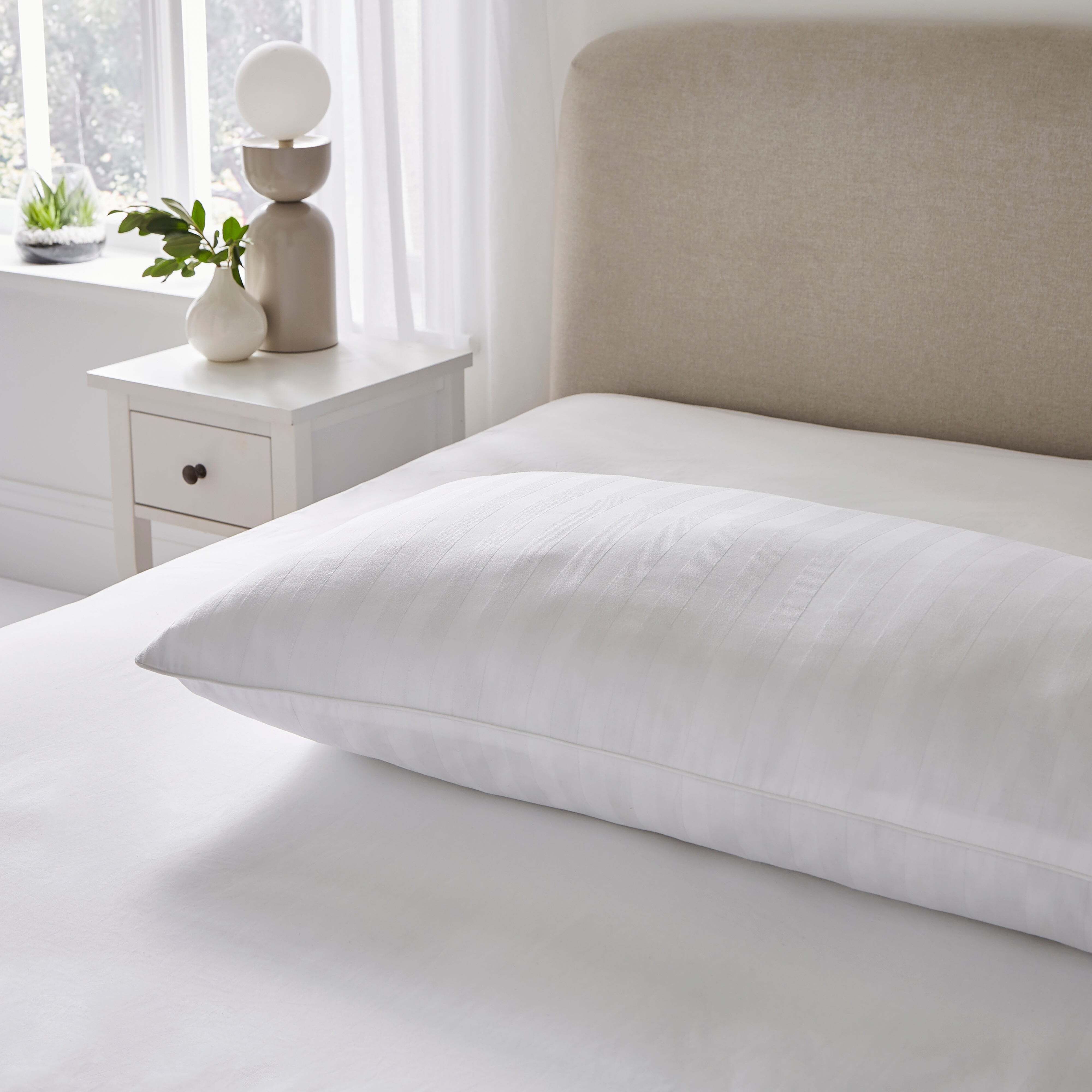 Hotel Luxury Cotton Back Sleeper Kingsize Pillow White by Dunelm