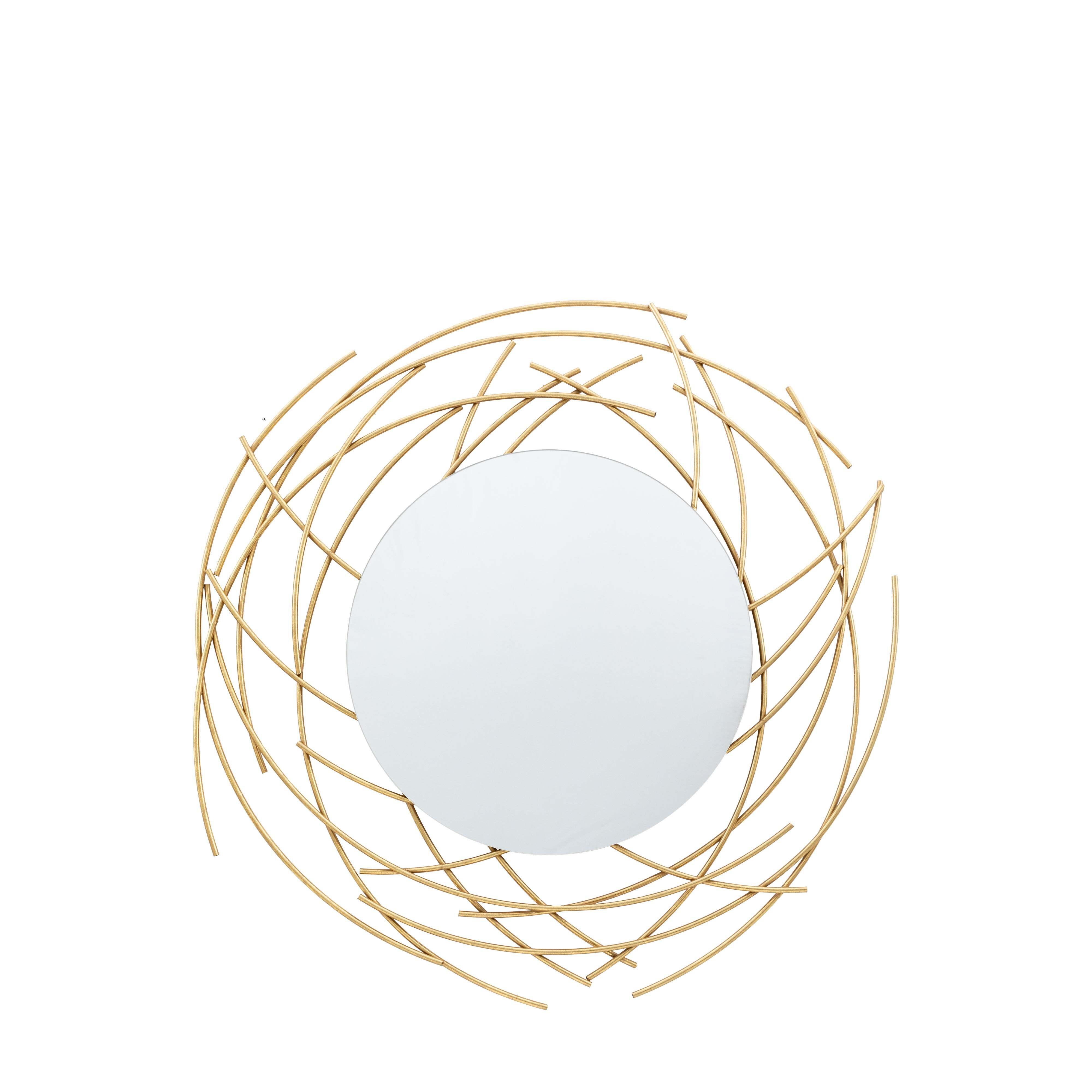 Aldbrough Round Wall Mirror Gold by Dunelm