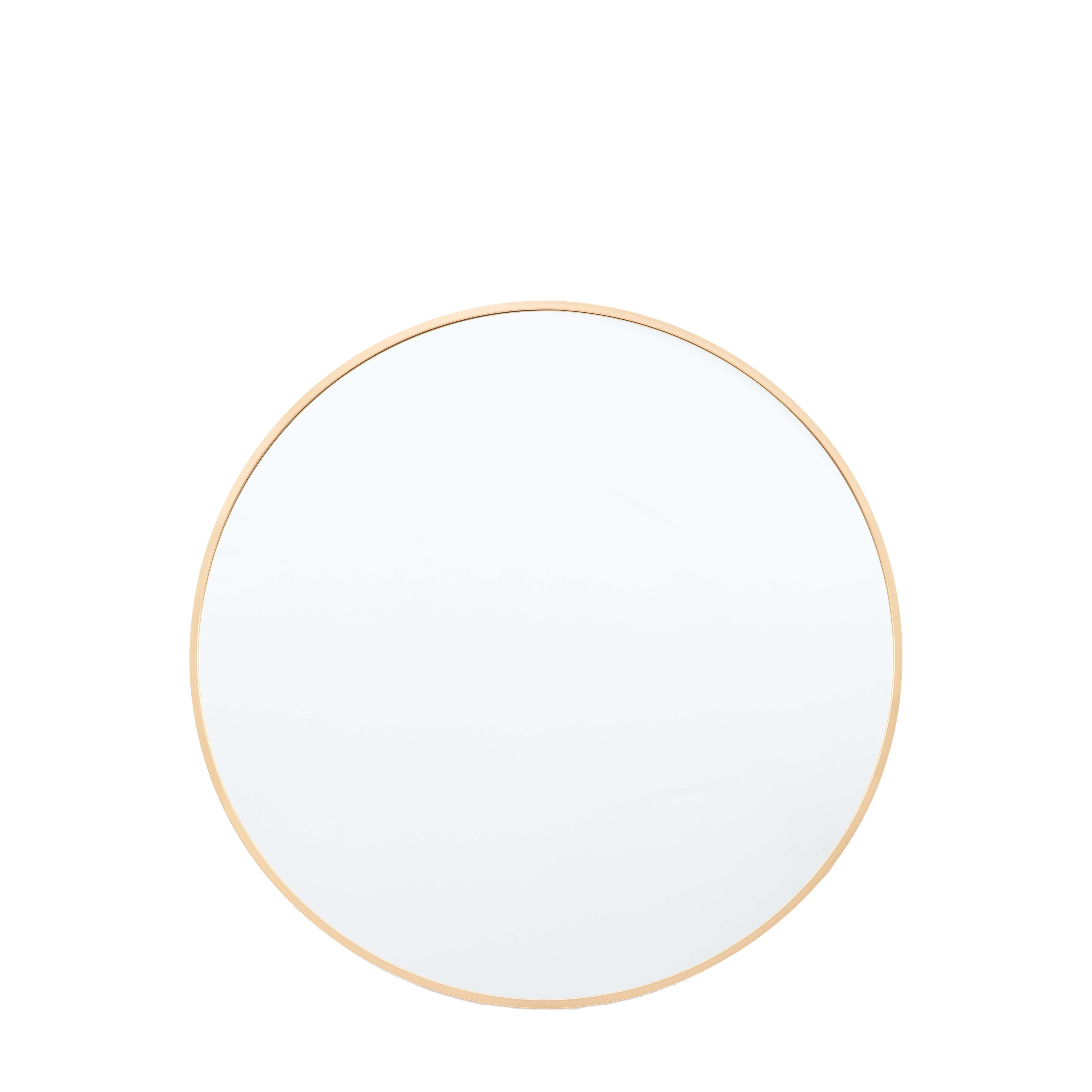 Malton Round Wall Mirror Gold by Dunelm
