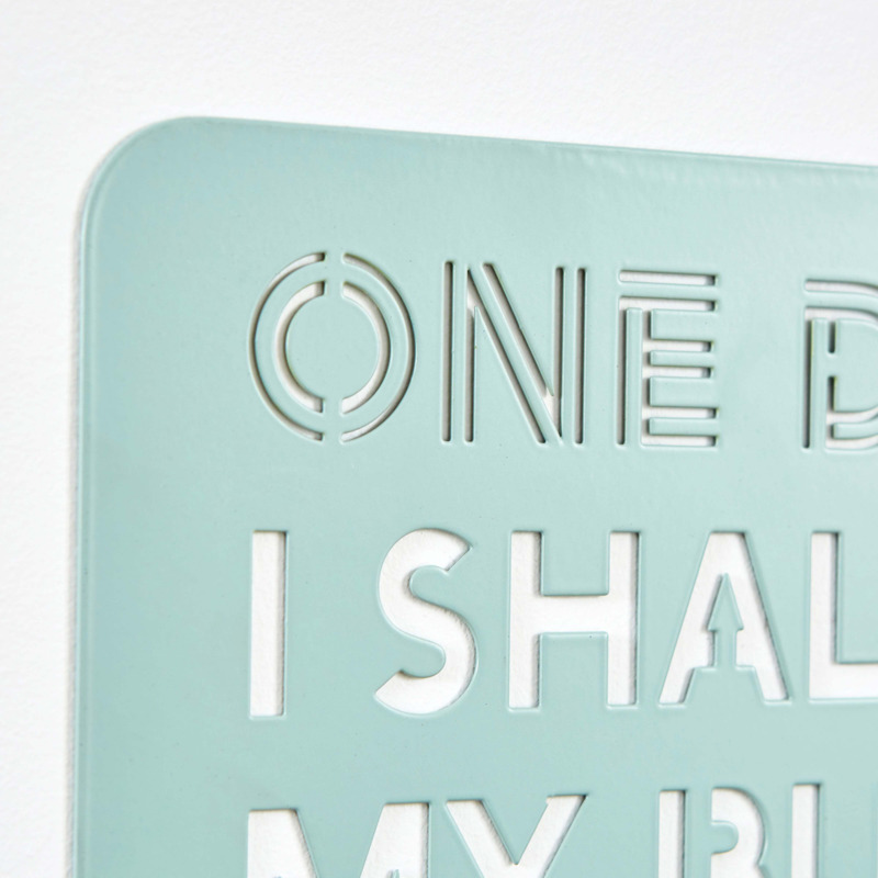 Elements Hysteria Metal Indoor and Outdoor Wall Art Blue by Dunelm