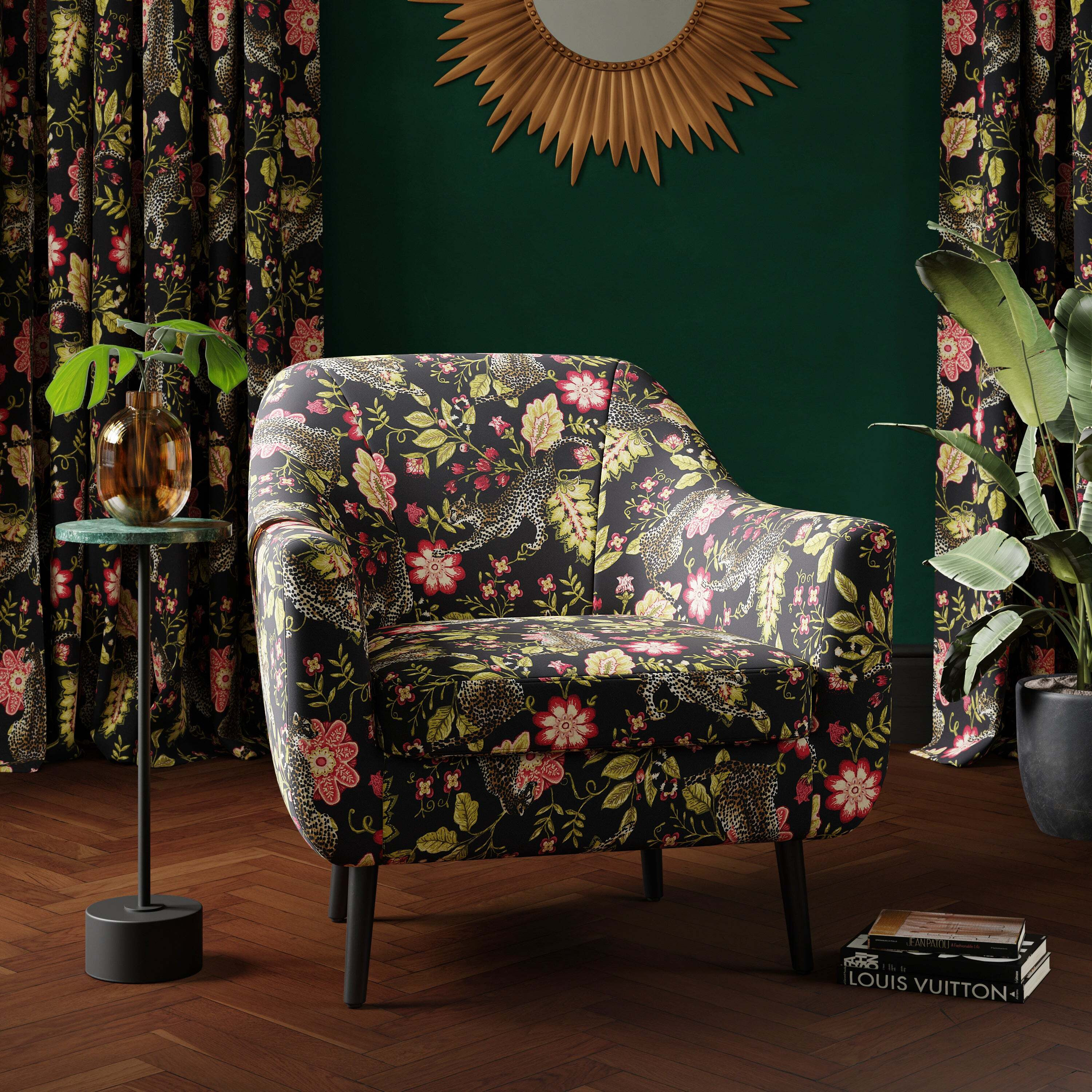 Eddie Print Tub Chair Paradise Cheetah by Dunelm