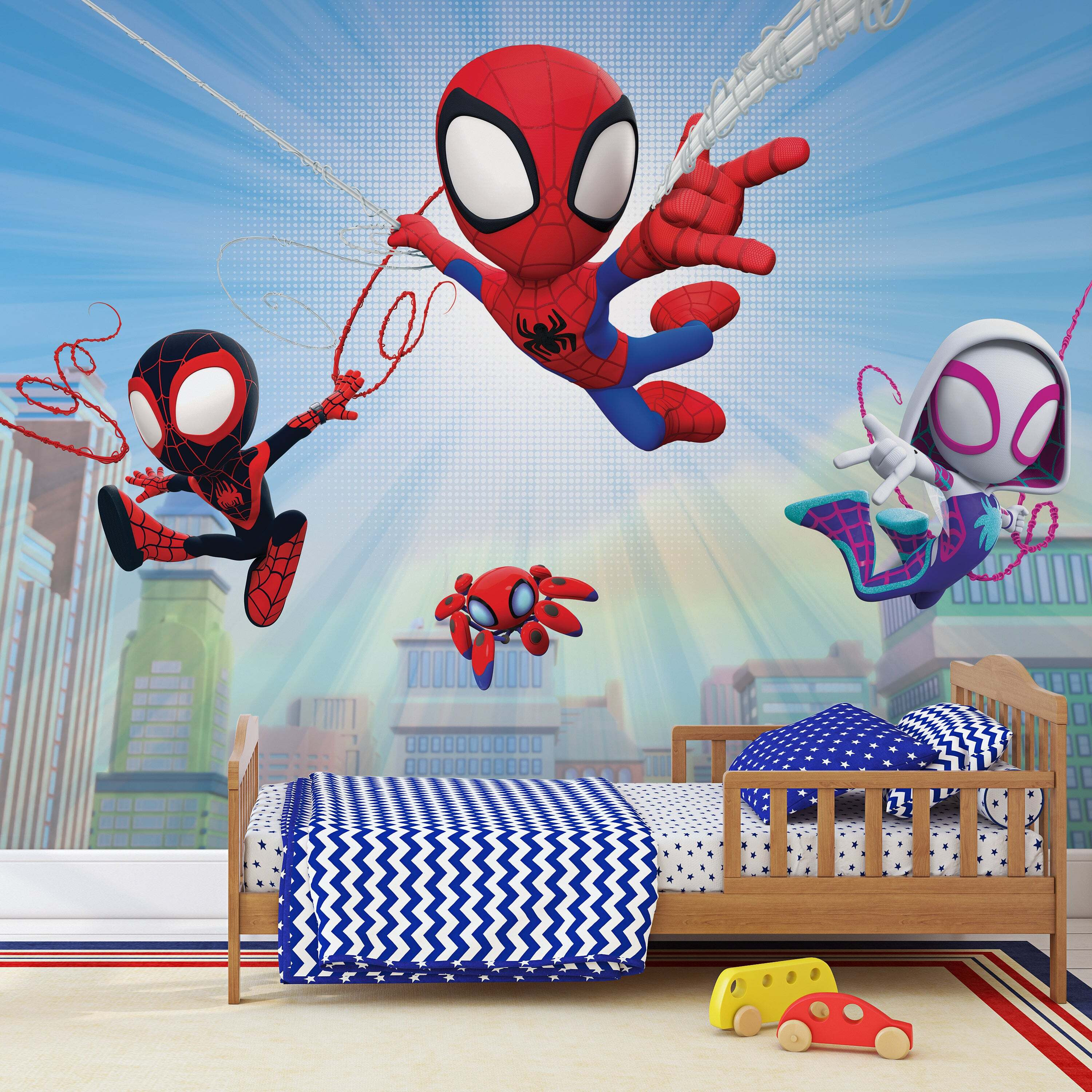Marvel Spidey Kids Wall Mural MultiColoured by Dunelm | uFurnish.com