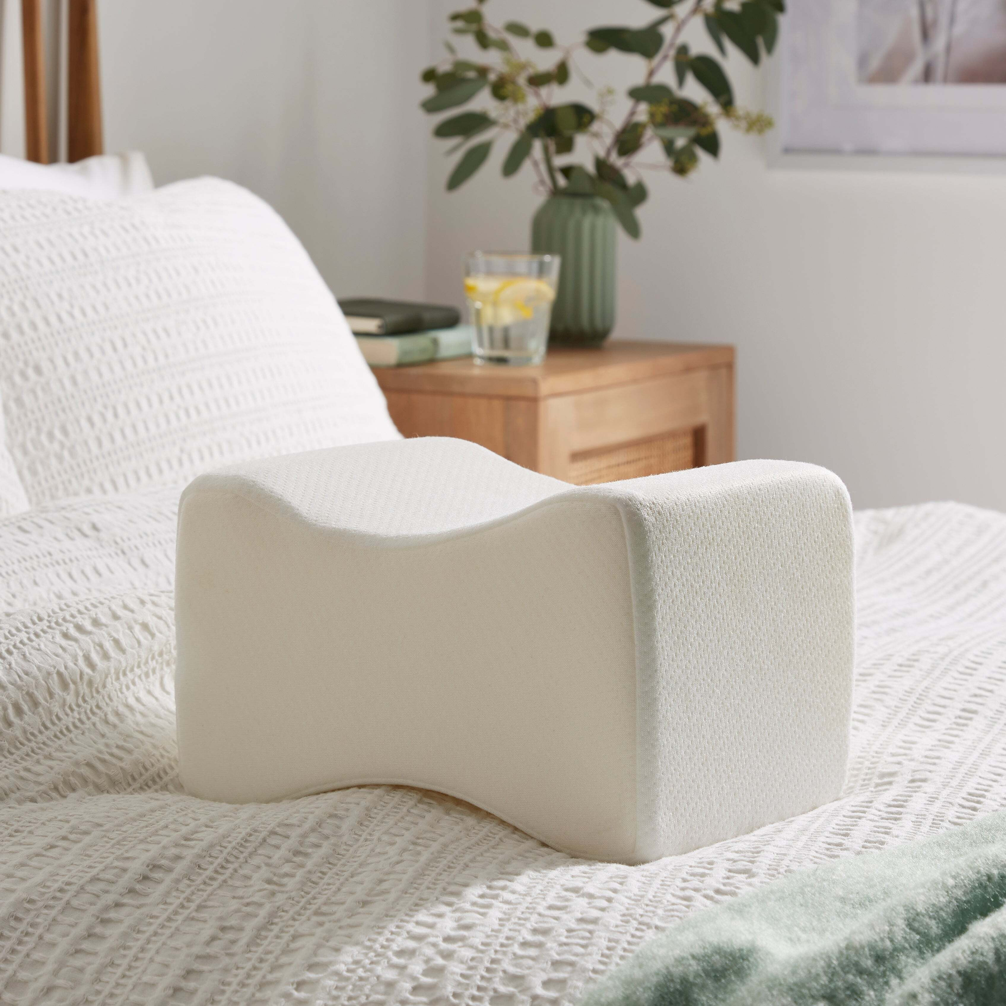 Memory Foam Back Sleeper Contour Leg Pillow White by Dunelm