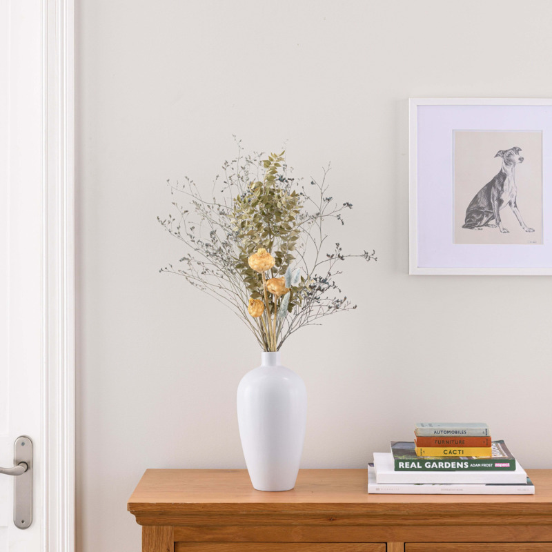 Tall Glazed Ceramic Vase Air by Dunelm