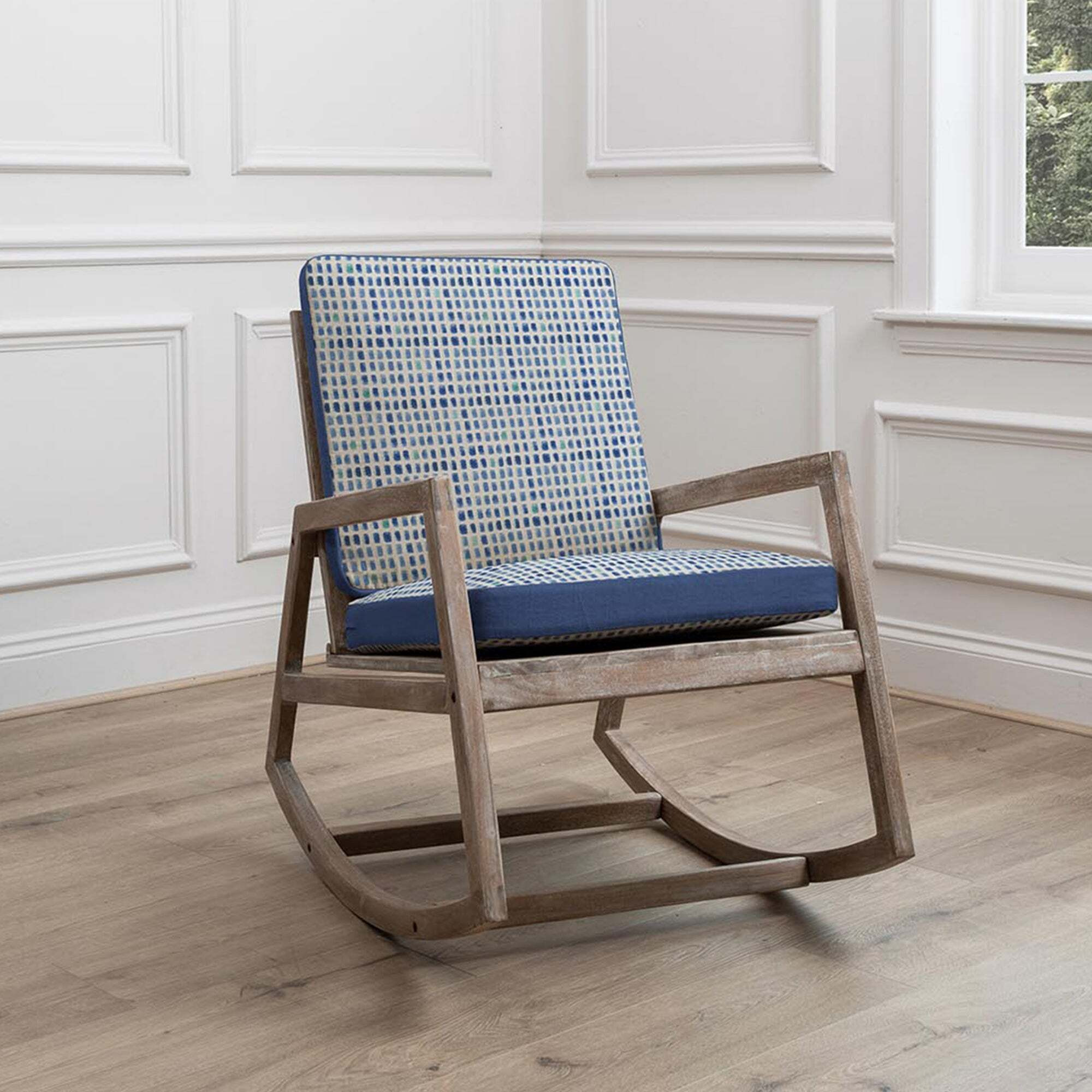 Jonas Alma Rocking Chair Blue by Dunelm