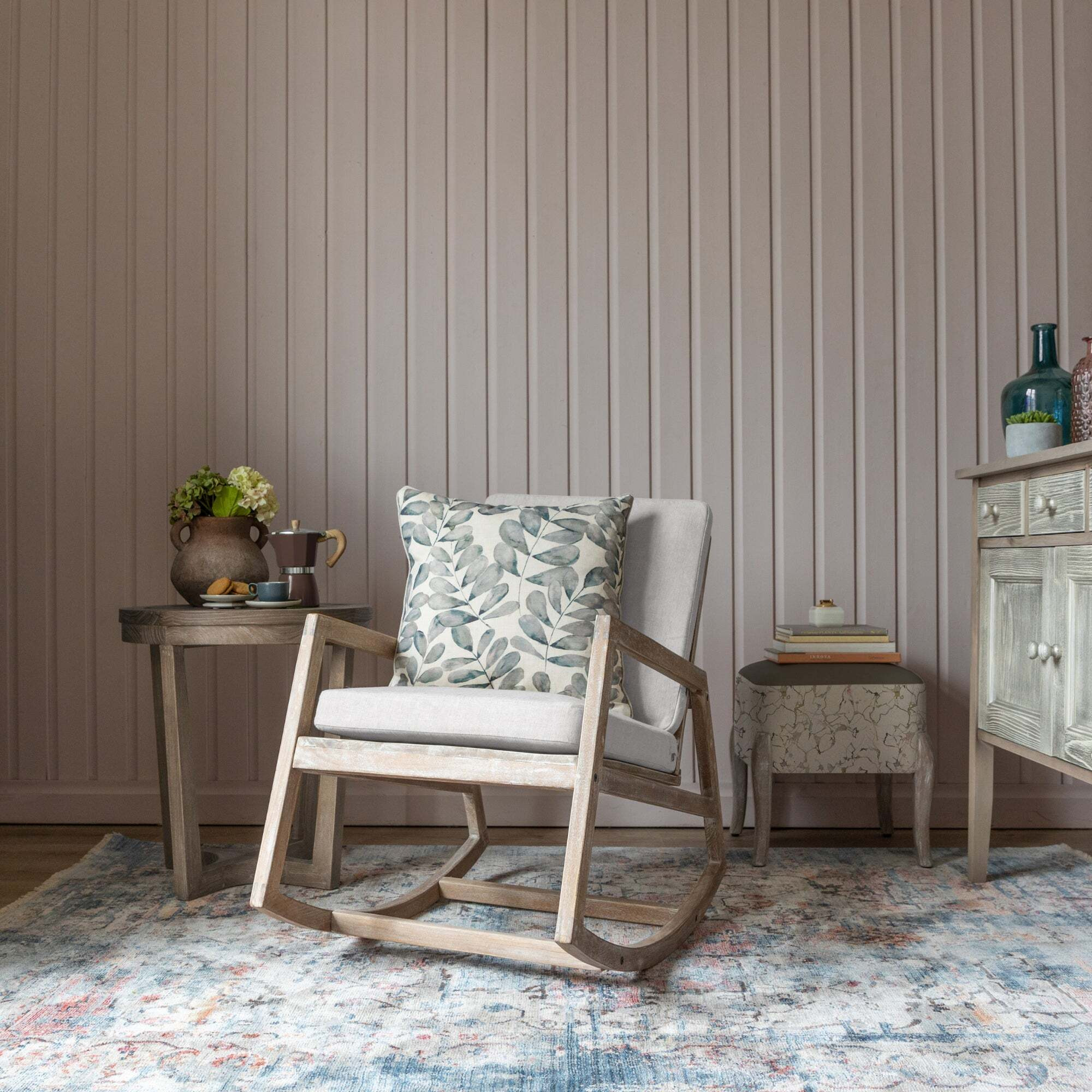 Jonas Rocking Chair Grey by Dunelm