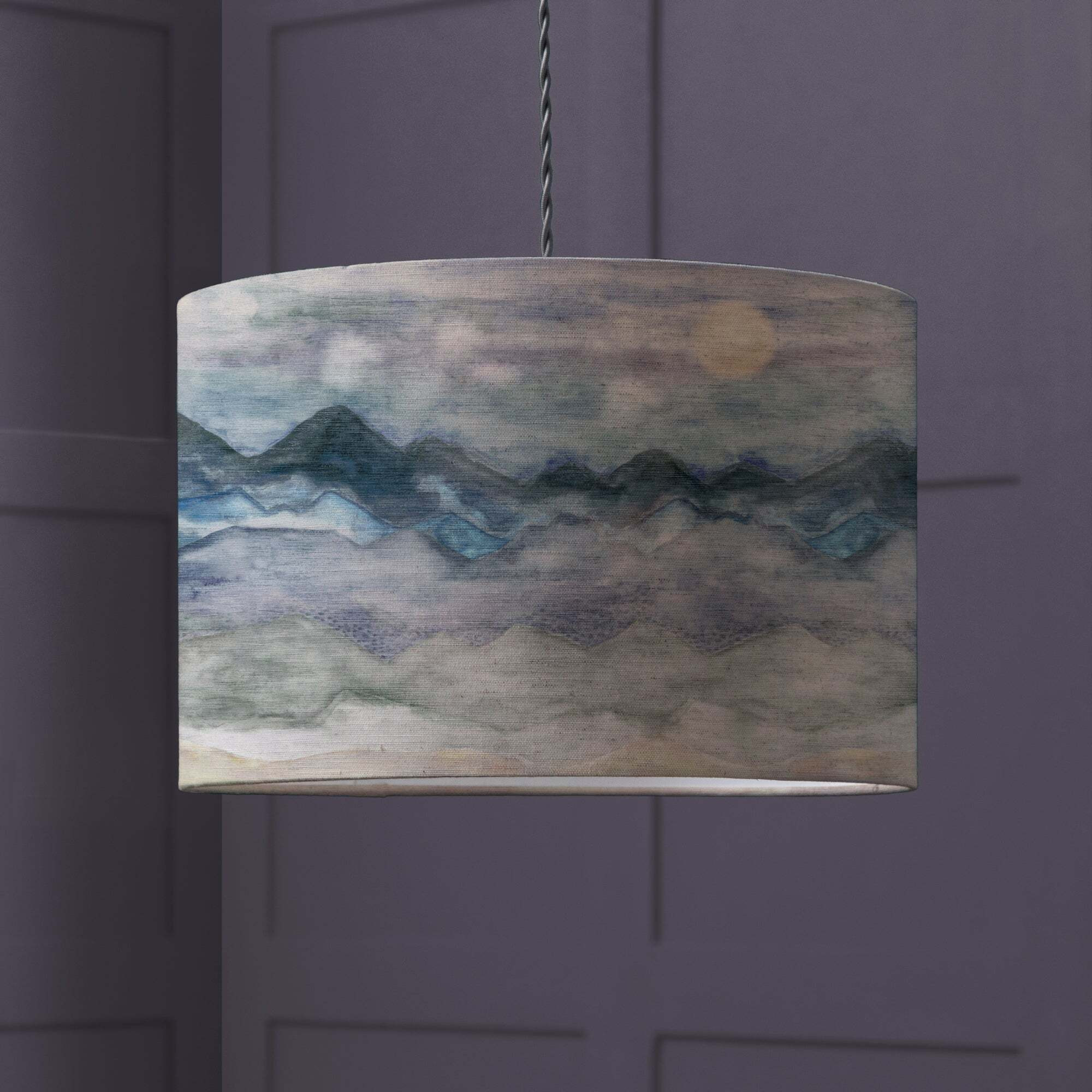 Arizona Drum Lamp Shade Blue by Dunelm