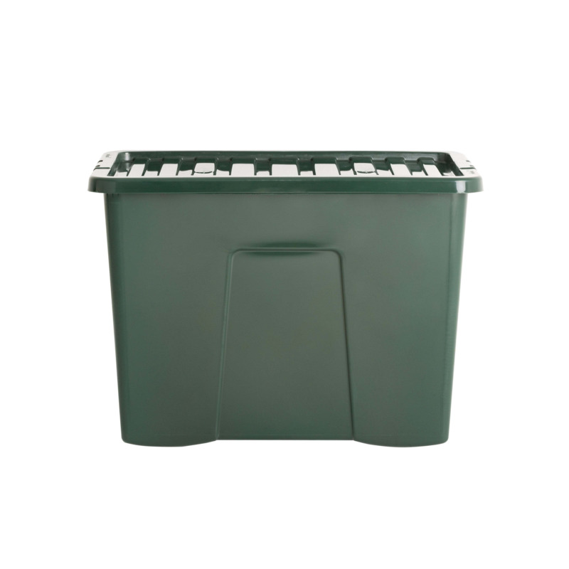 Wham Crystal 80L Plastic Storage Box Bottle (Green) by Dunelm