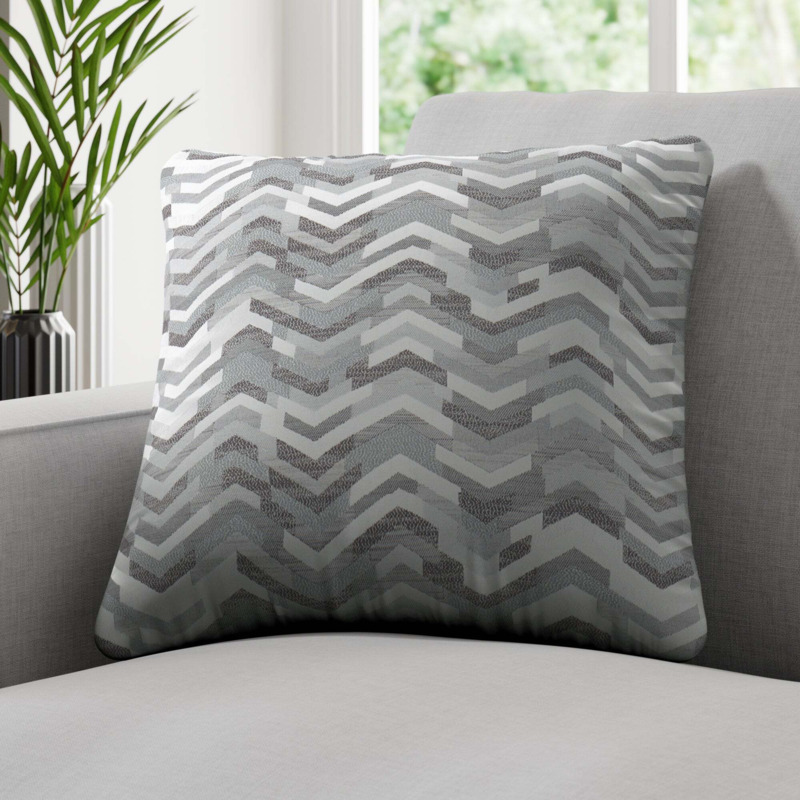 Volta Made to Order Cushion Cover Volta Silver by Dunelm