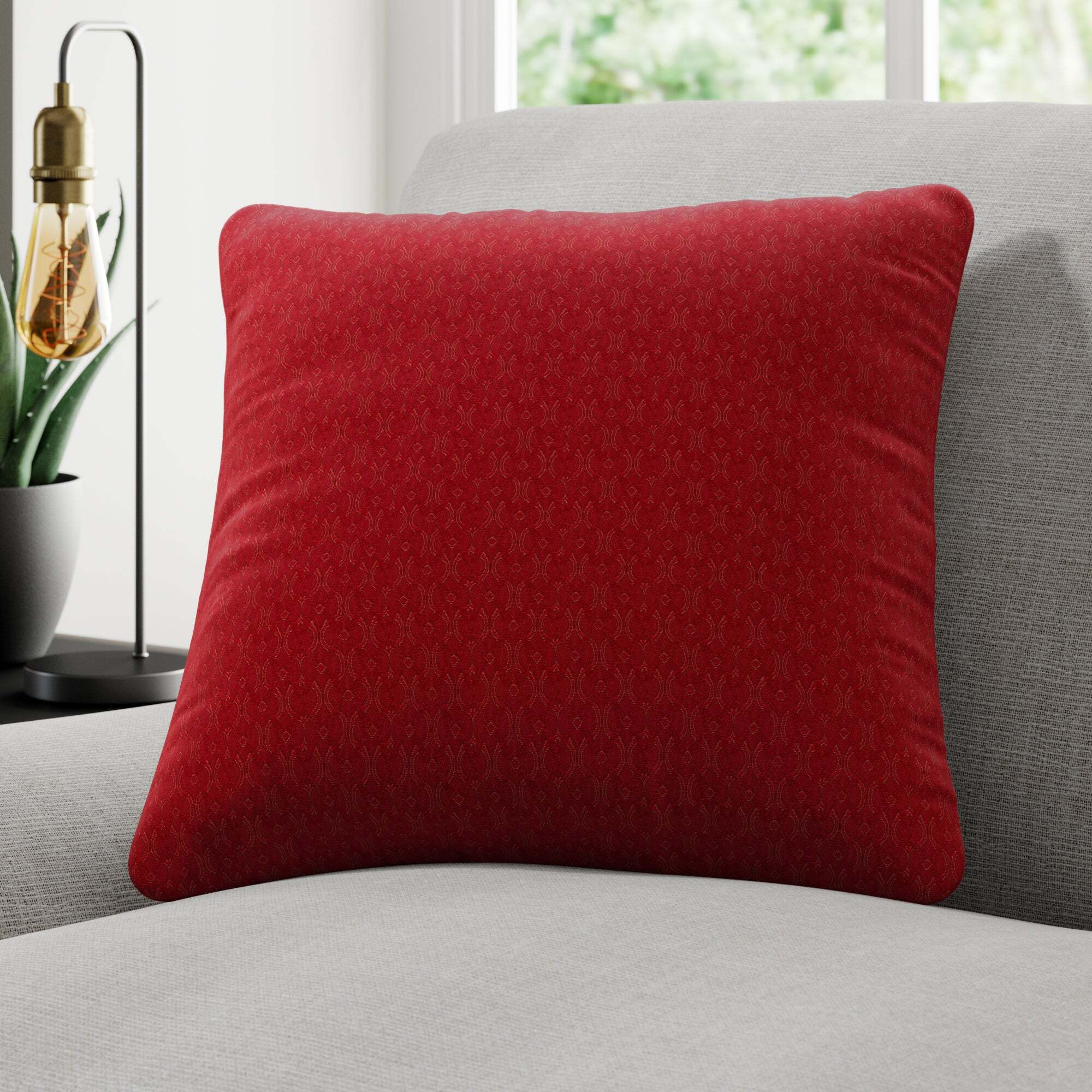 Soho Made to Order Cushion Cover Soho Chenille Red by Dunelm