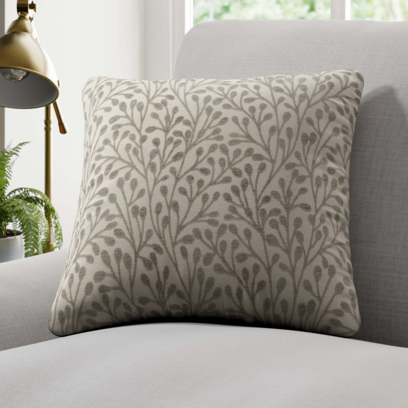 Willow Made to Order Cushion Cover Grey/Beige by Dunelm