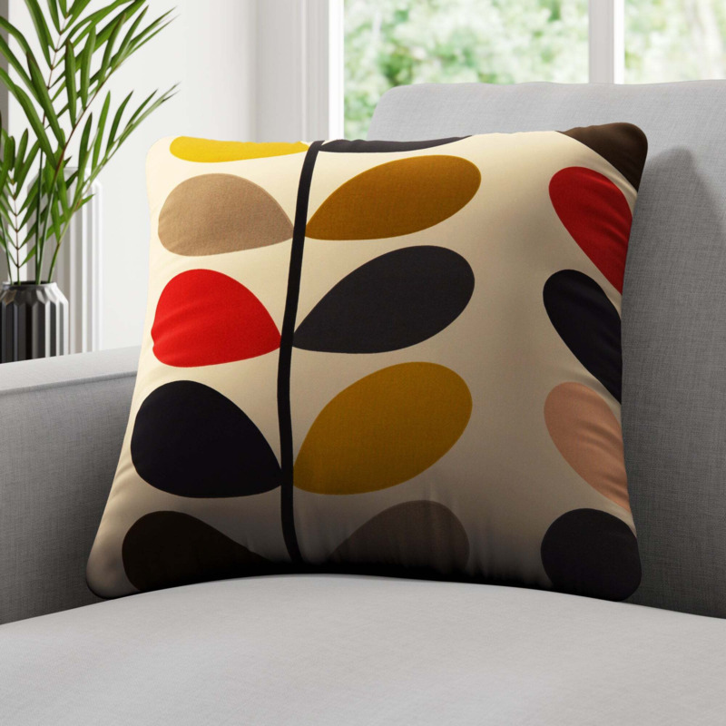 Orla Kiely Stem Made to Order Cushion Cover Red/Yellow/Black by Dunelm