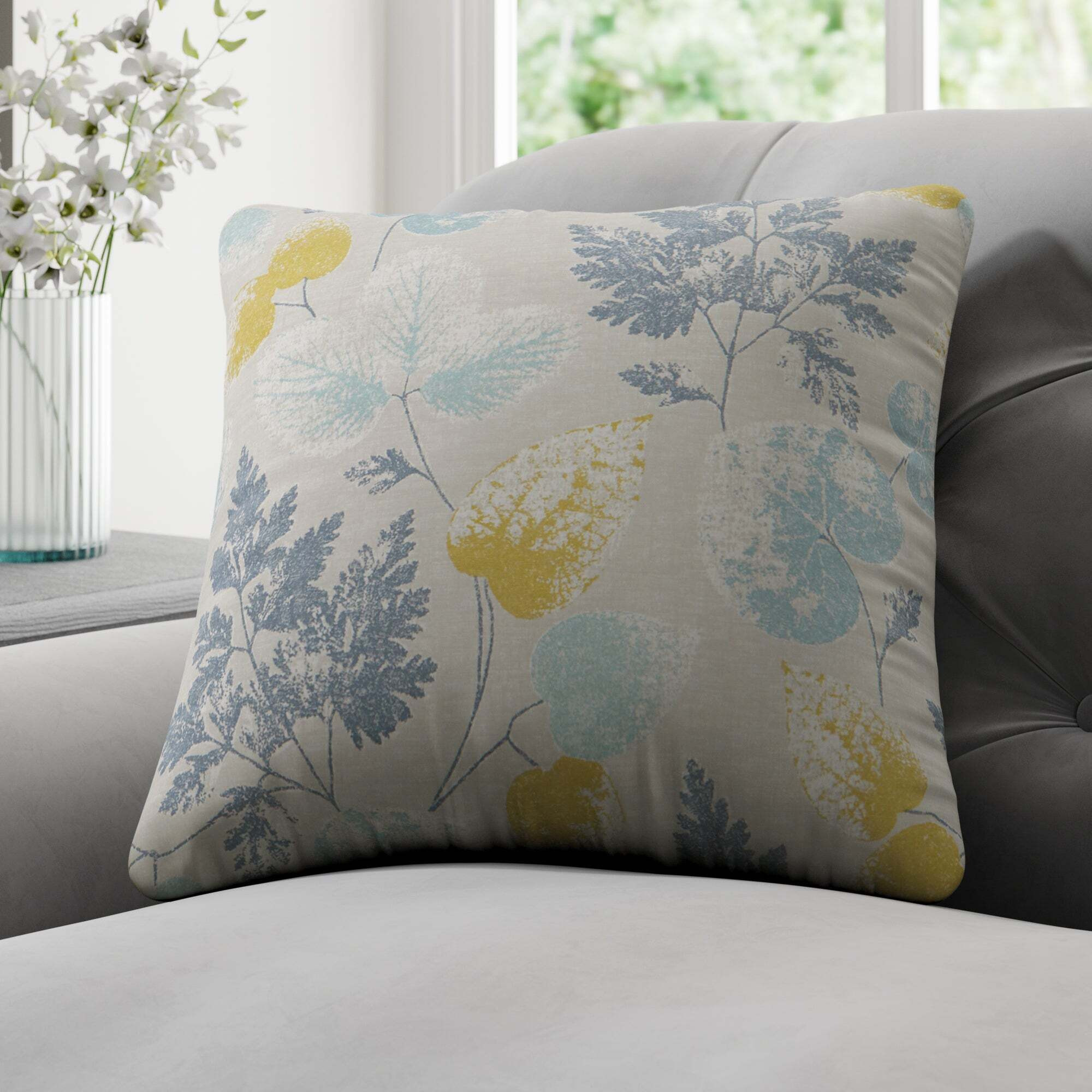 Olea Made to Order Cushion Cover Olea Indigo by Dunelm