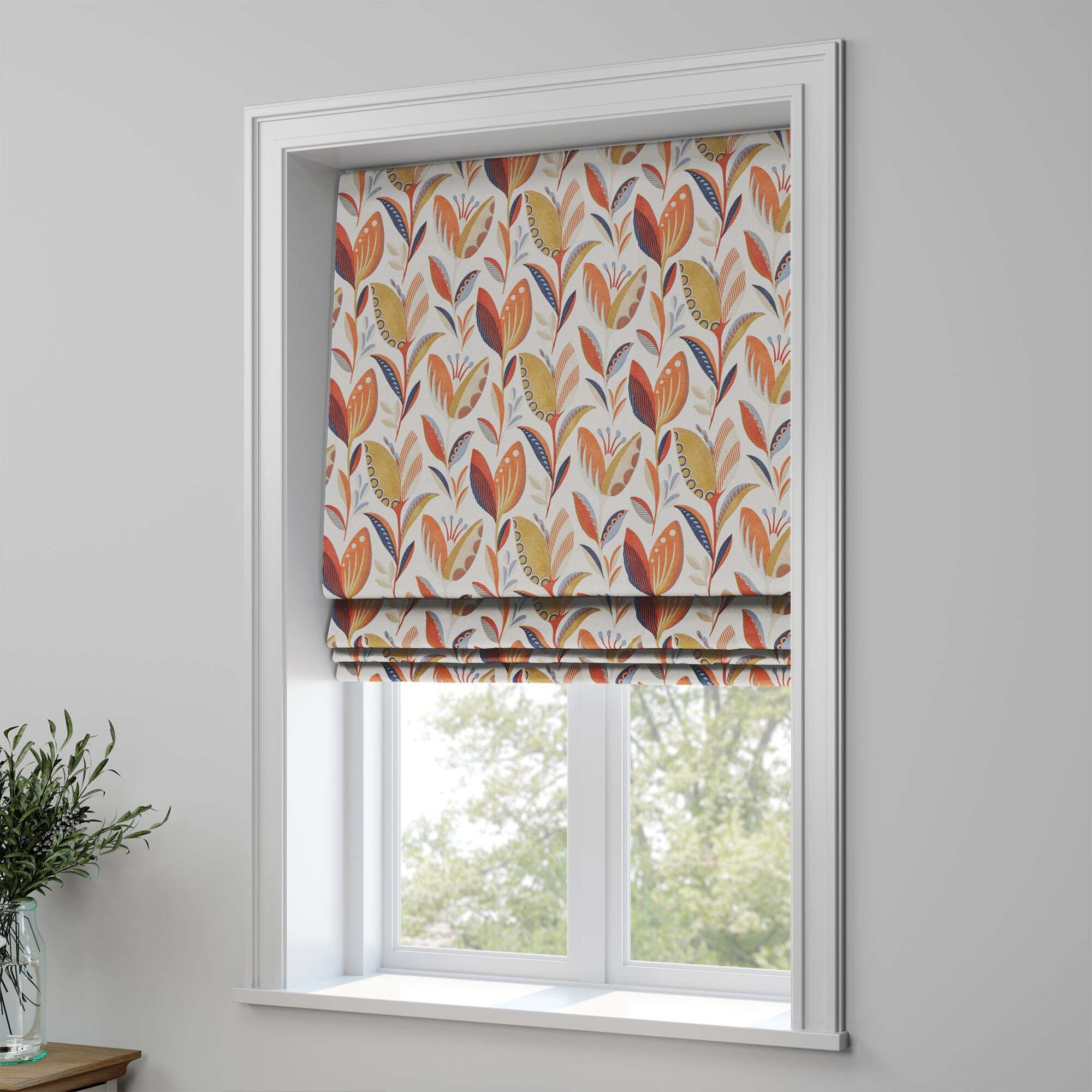 Leon Made to Measure Roman Blind Leon Burnt Orange by Dunelm