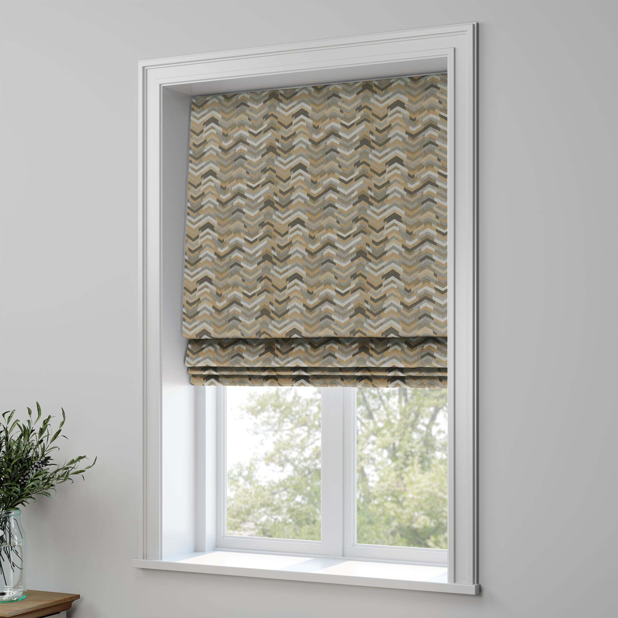Volta Made to Measure Roman Blind Volta Graphite by Dunelm
