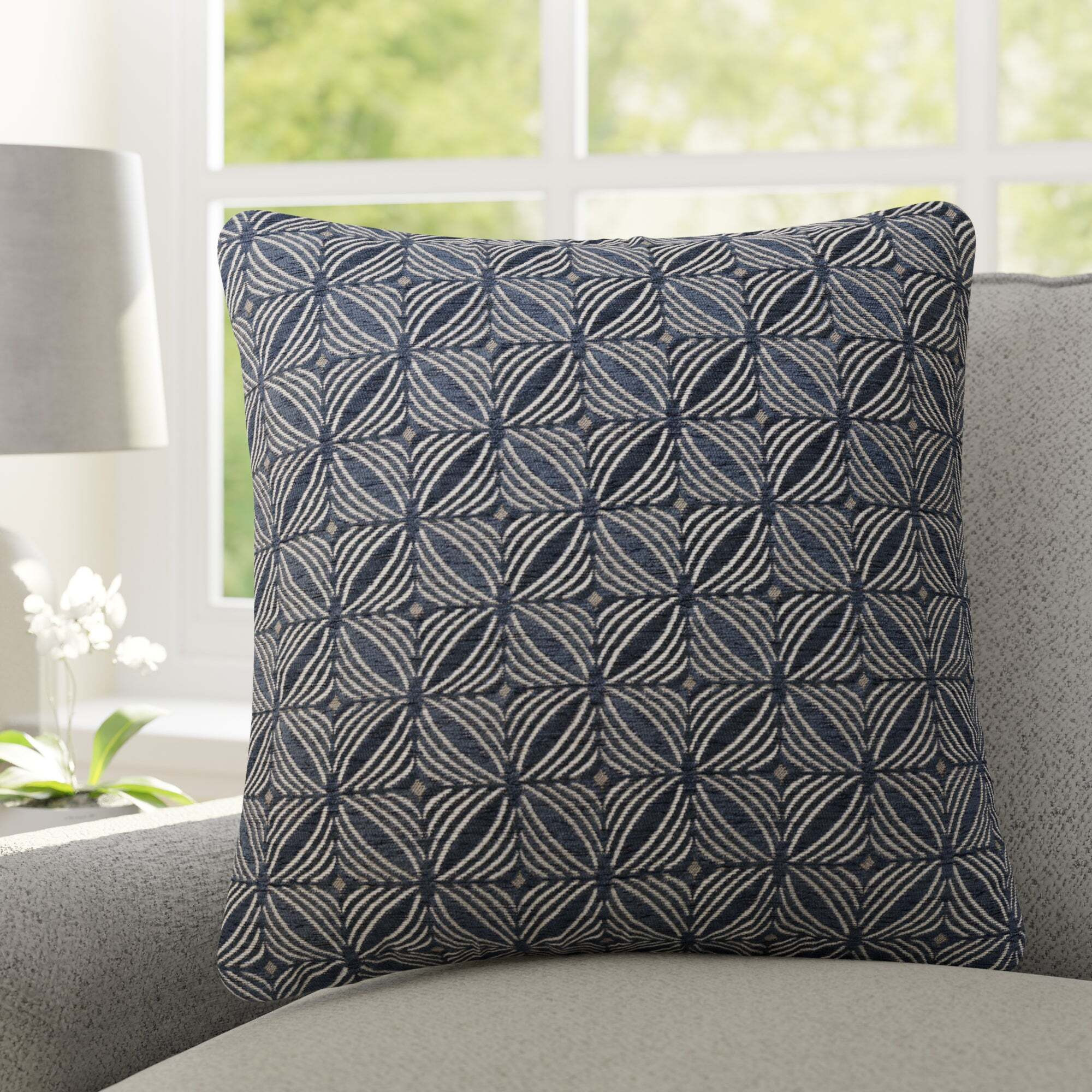 Cubic Made to Order Cushion Cover Cubic Navy by Dunelm