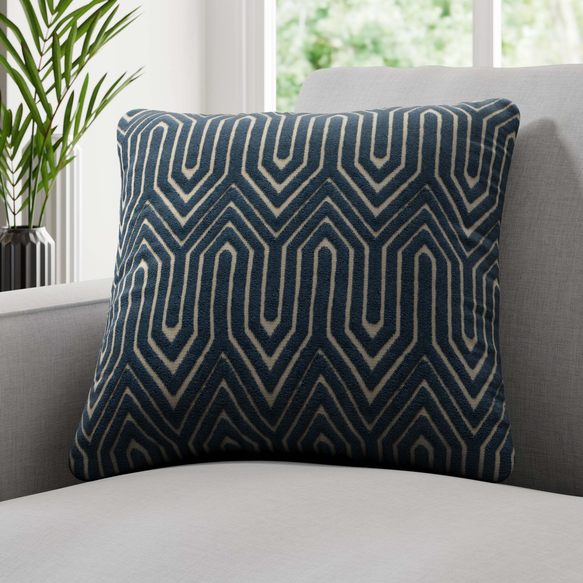 Camber Made to Order Cushion Cover Camber Navy by Dunelm