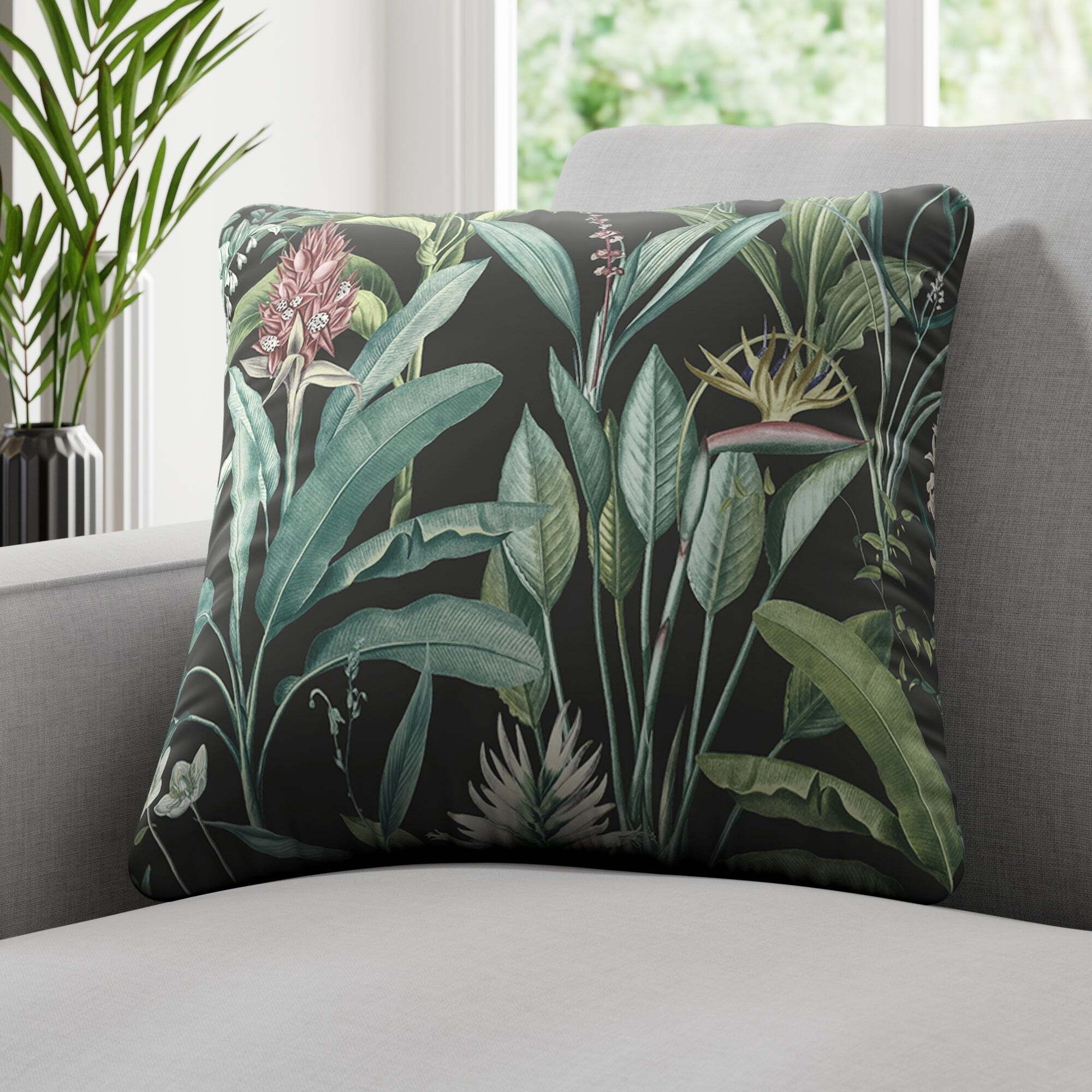 Maya Made to Order Fire Retardant Cushion Cover Green by Dunelm