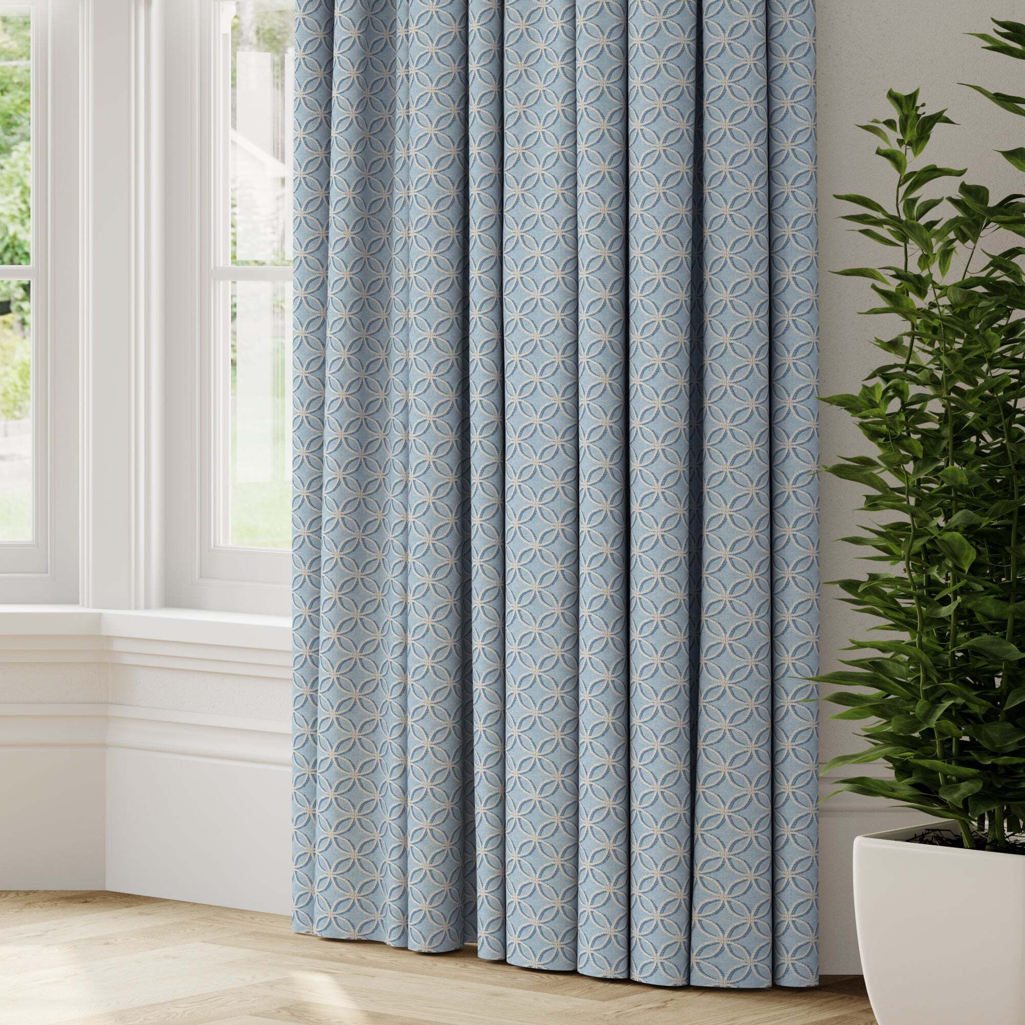 Halyard Made to Measure Curtains Blue by Dunelm
