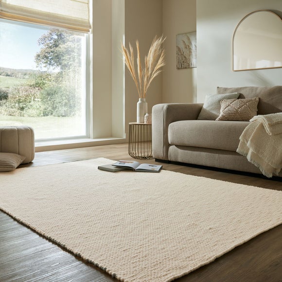 Chunky Wool Weave Rug by Dunelm | ufurnish.com