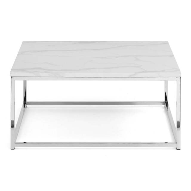 Scala Marble Effect White Coffee Table White by Dunelm | ufurnish.com