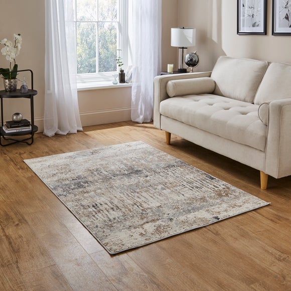 Short Rug Abstract Short Pile Rug by Dunelm | uFurnish.com