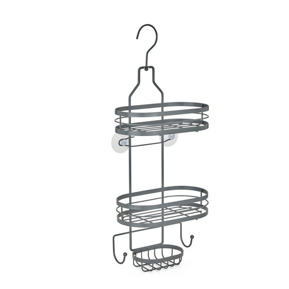 2 Tier Grey Hanging Shower Caddy by Dunelm | ufurnish.com