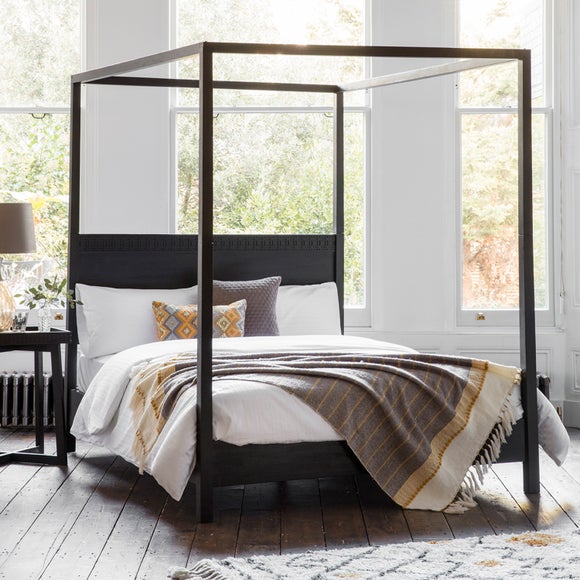 Baytown Boutique 4 Poster Canopy Bed Frame by Dunelm | ufurnish.com