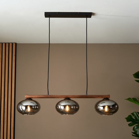 Maya Scallop 3 Light Adjustable Diner Ceiling Light