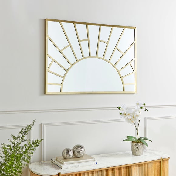 Sun Rays Rectangle Overmantel Wall Mirror by Dunelm | ufurnish.com