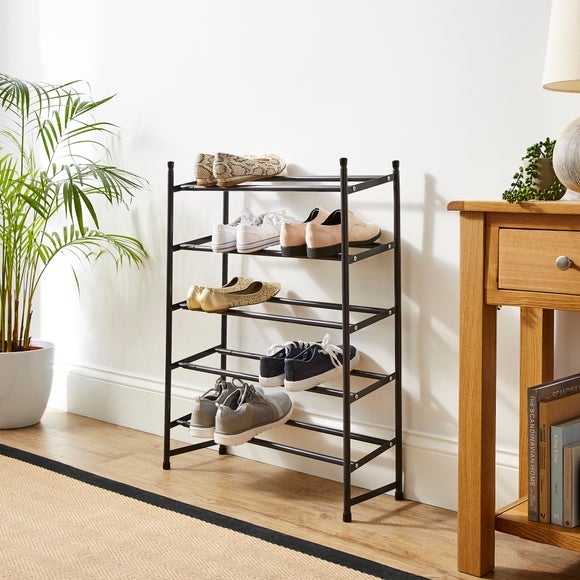 Durnish Rack 5 Tier Extendable Metal Shoe Rack by Dunelm | uFurnish.com