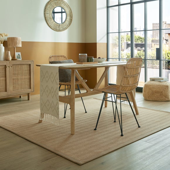 Herringbone Border Square Rug by Dunelm | ufurnish.com