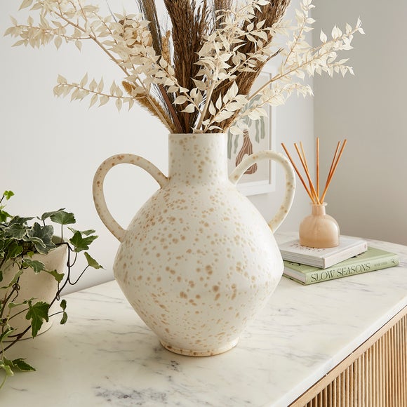 Sunbeam Reactive Glaze Vase with Handles by Dunelm | uFurnish.com