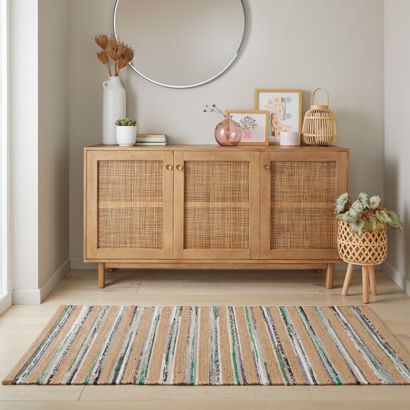 Dunelm Rag Rug Jute Stripe Rag Rug by Dunelm | ufurnish.com