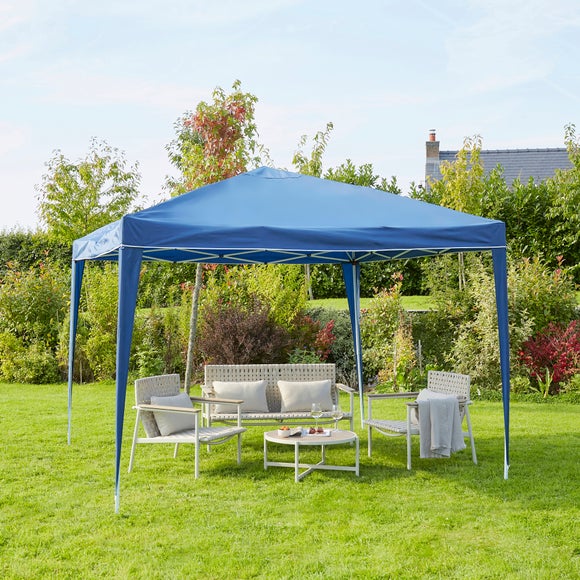 Pop Up 3m x 3m Cobalt Gazebo by Dunelm | ufurnish.com