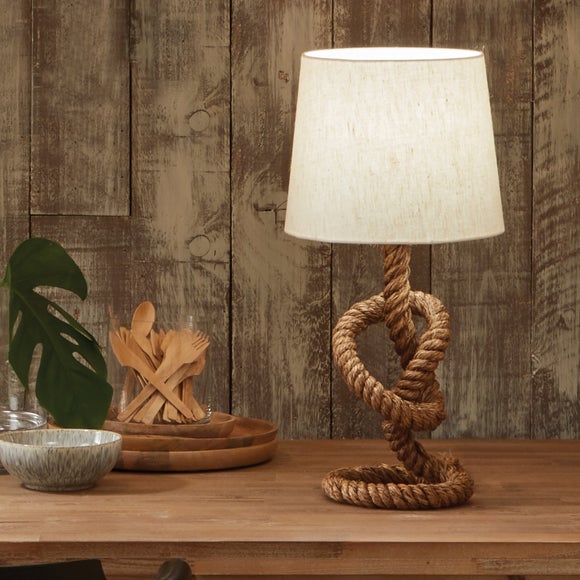 Martindale Rope Knot Table Lamp by Dunelm | ufurnish.com