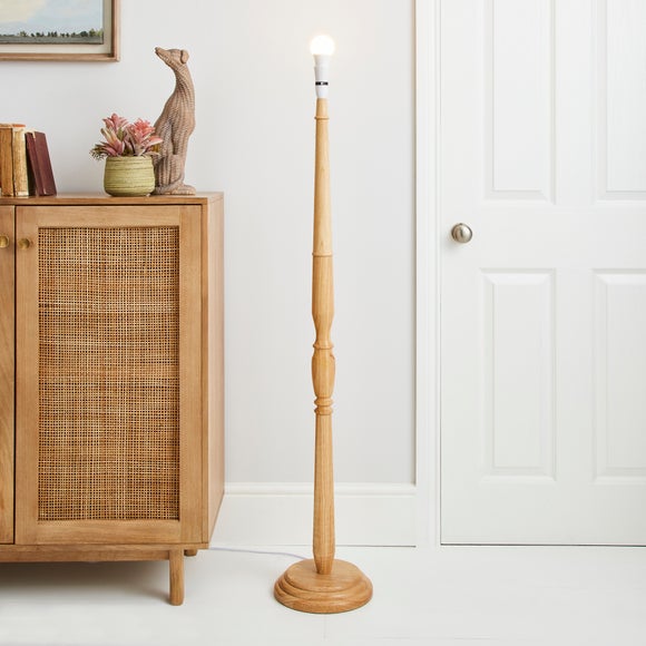Legoli Turned Wood Floor Lamp Base by Dunelm | ufurnish.com