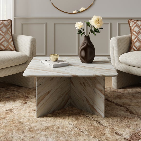 Lana Marble Square Coffee Table by Dunelm | ufurnish.com