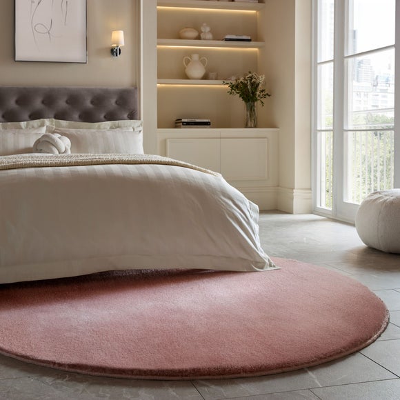 Lumi Supersoft Luxe Sheen Round Rug by Dunelm | ufurnish.com